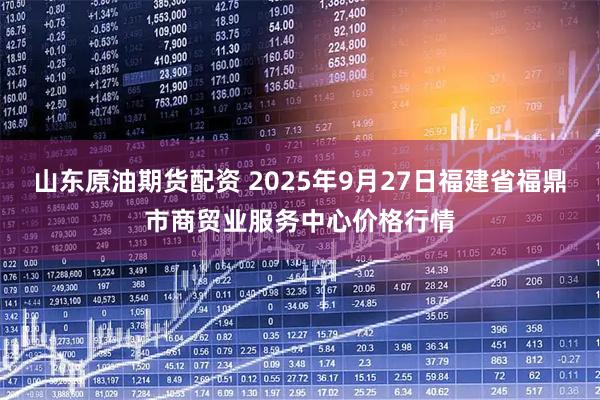 山东原油期货配资 2025年9月27日福建省福鼎市商贸业服务中心价格行情